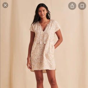 Faherty Ninie dress in peach vines